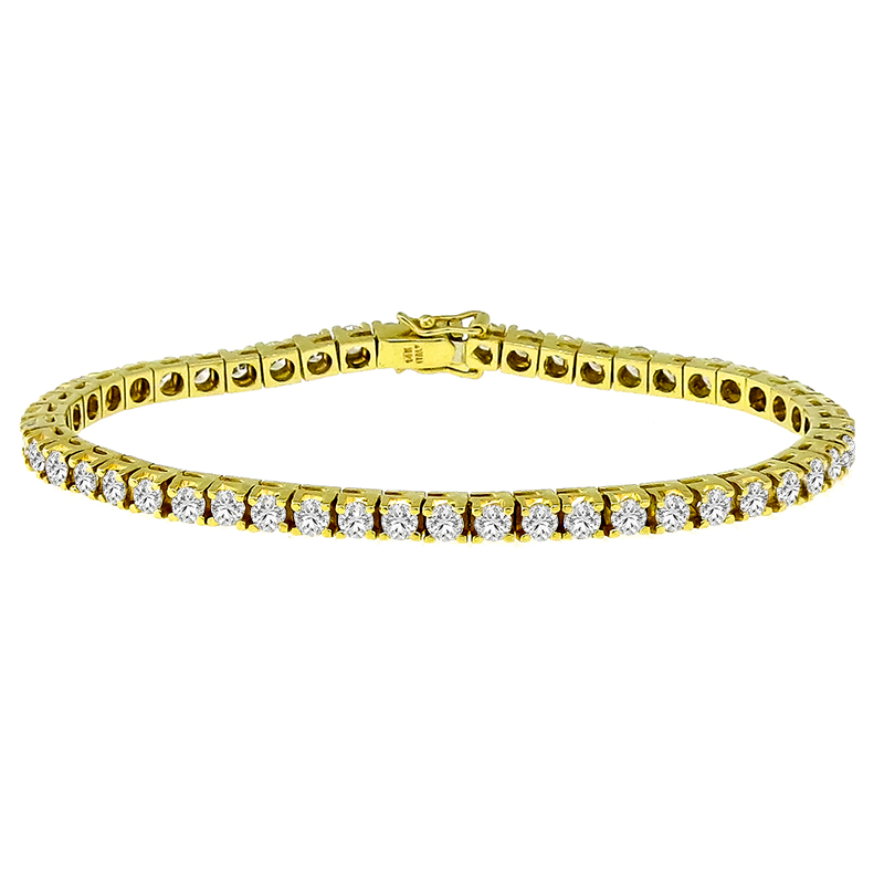 4.50ct Diamond Tennis Gold Bracelet