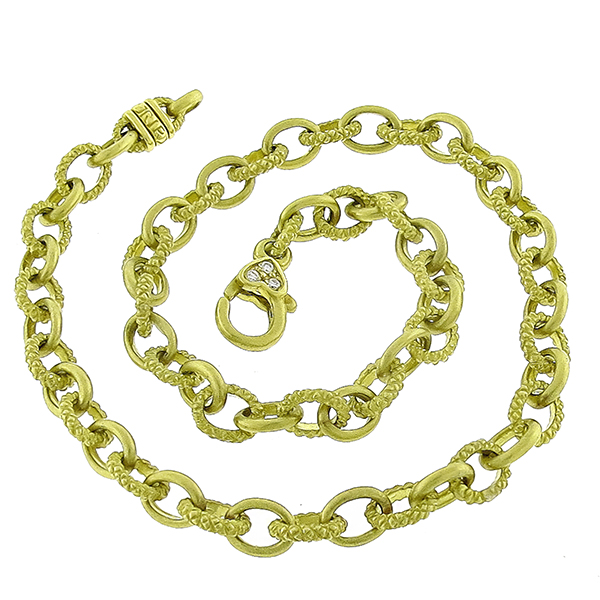 J Ripka Diamond Gold Chain Necklace