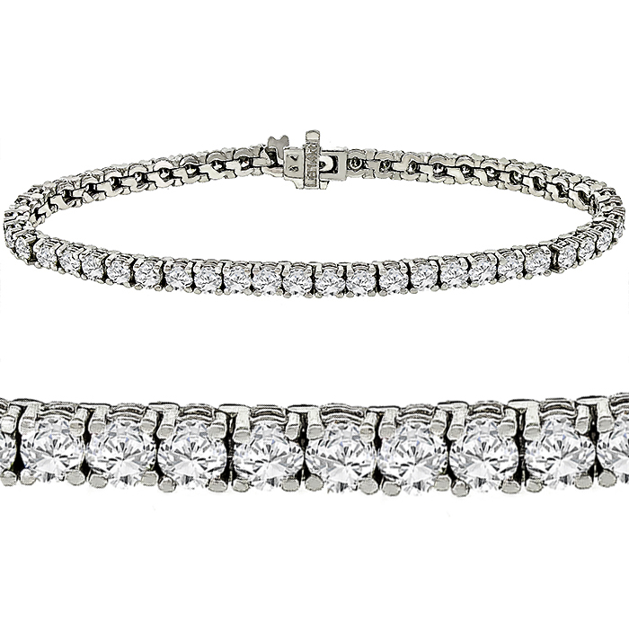 6.95ct Diamond Tennis Gold Bracelet