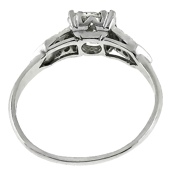 Art Deco GIA 1.02ct Diamond Engagement Ring