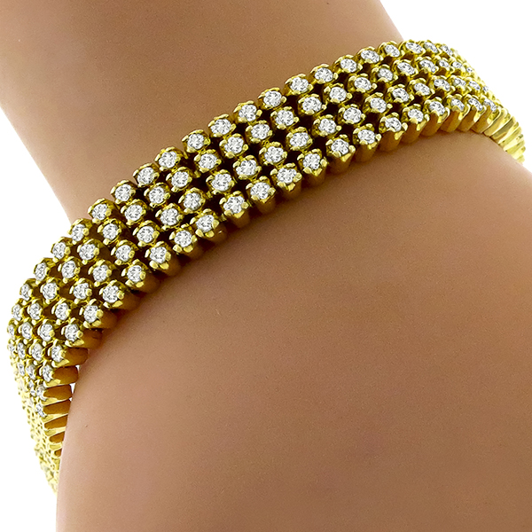 12.00ct Diamond Gold Bracelet 