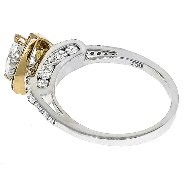 GIA 1.11ct Diamond Gold Engagement Ring