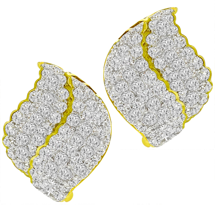 5.31ct Diamond Gold Earrings