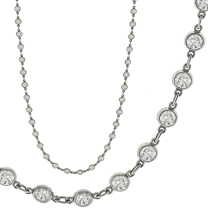 4.68ct Diamond By The Yard Necklace