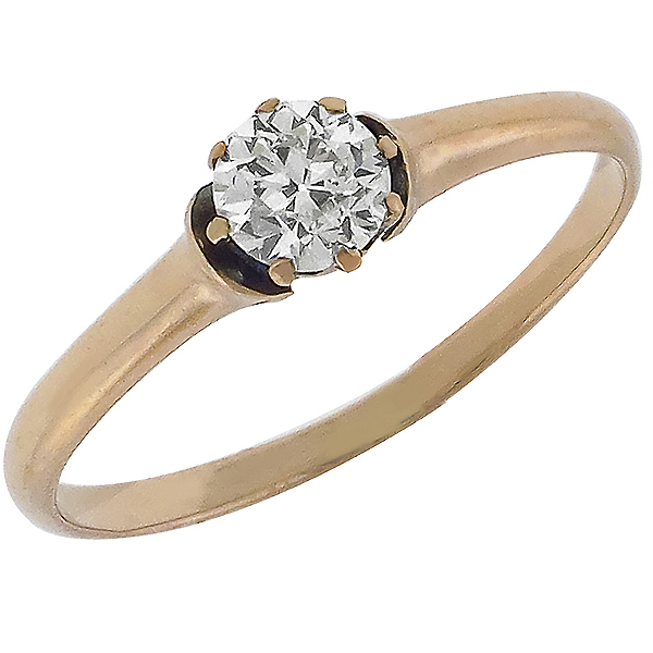 4k pink gold  diamond solitaire engagement ring 1
