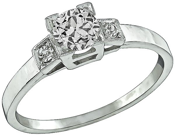 Antique 0.35ct Diamond Engagement Ring Photo 1