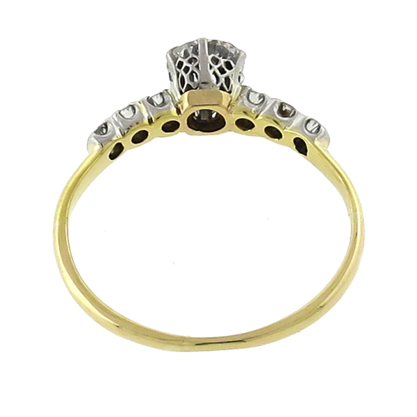 diamond 14k yellow and white gold engagement ring 1