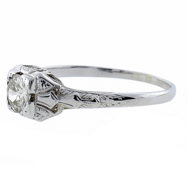 diamond 14k white gold engagement ring  1
