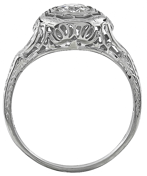 Antique 0.53ct Diamond Engagement Ring Photo 1