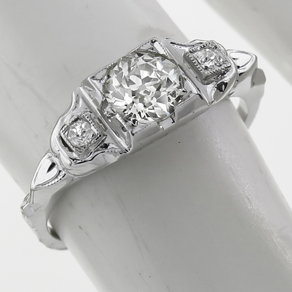 diamond 18k white gold engagement ring 3