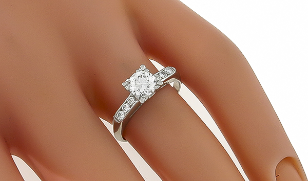 antique 0.60ct diamond engagement ring photo 1