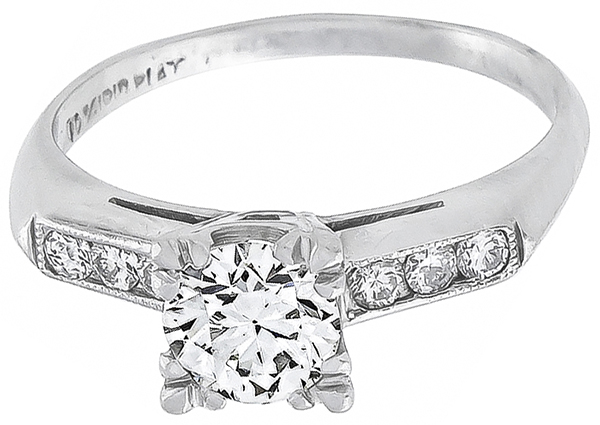 antique 0.60ct diamond engagement ring photo 1