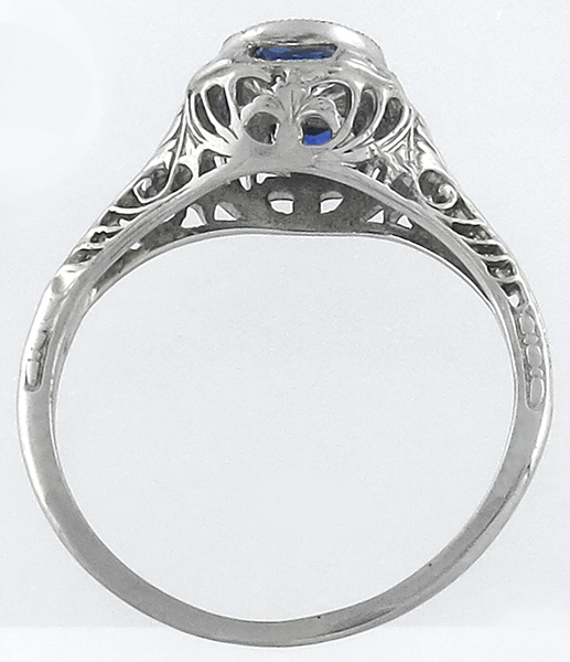 antique 0.63ct diamond engagement ring photo 1