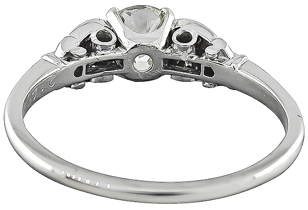 Antique 0.69ct Light Fancy Yellow Diamond Engagement Ring