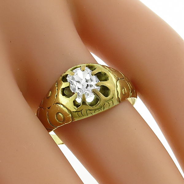  diamond 14k yellow gold  ring  1