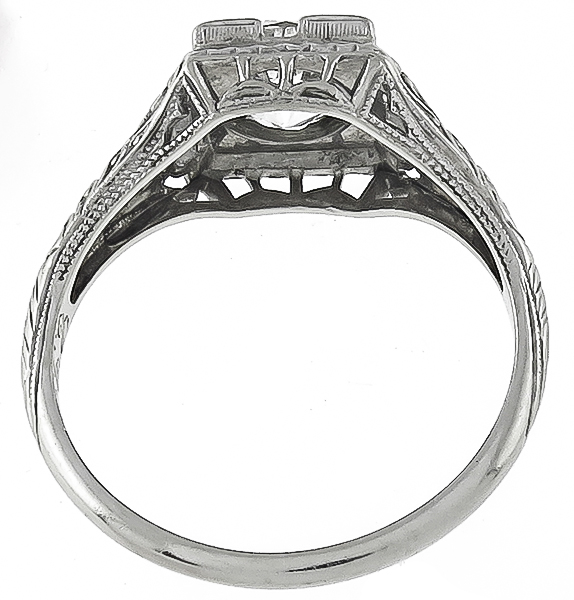 Antique 0.80ct Diamond Engagement Ring Photo 1