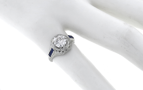 antique 0.96ct diamond engagement ring photo 1
