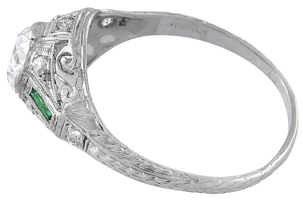 antique 0.96ct diamond engagement ring photo 1