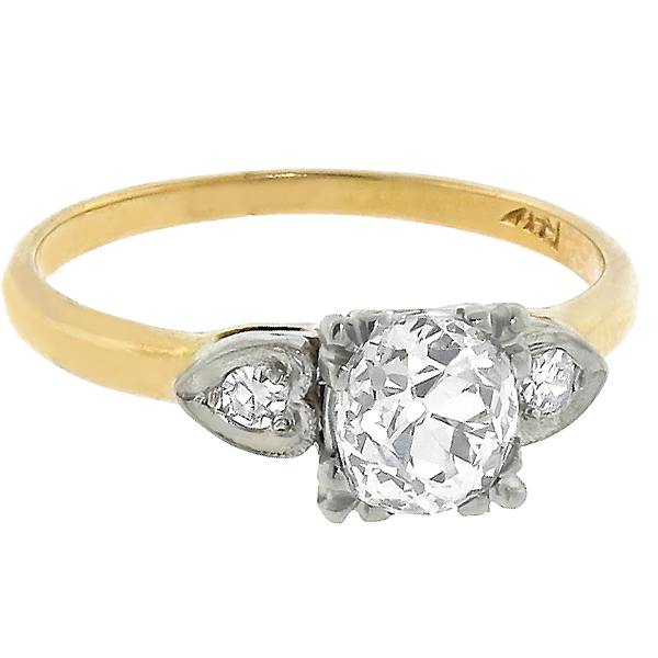 diamond 14k yellow gold engagement ring  1