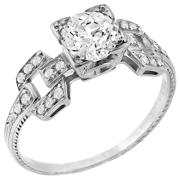 diamond platinum engagement ring 1