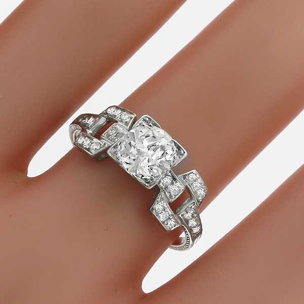 diamond platinum engagement ring 1