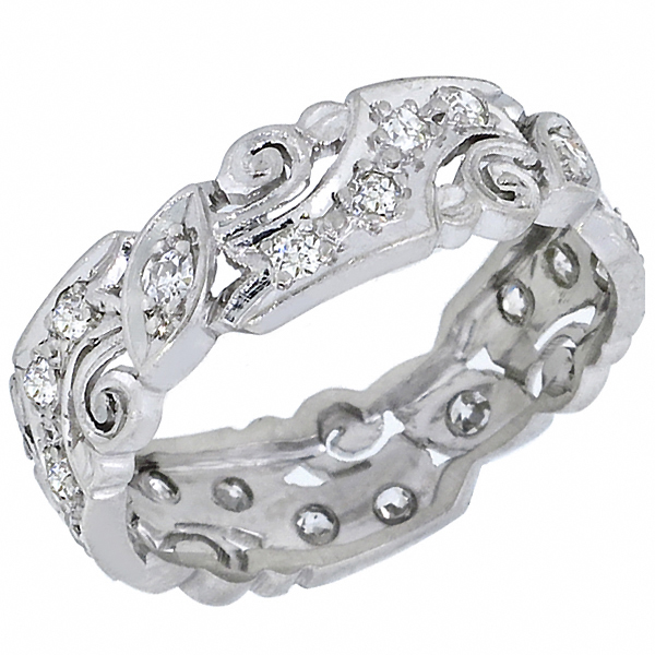 diamond platinum wedding band 1