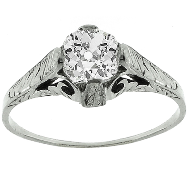 diamond 18k white gold engagement ring 1