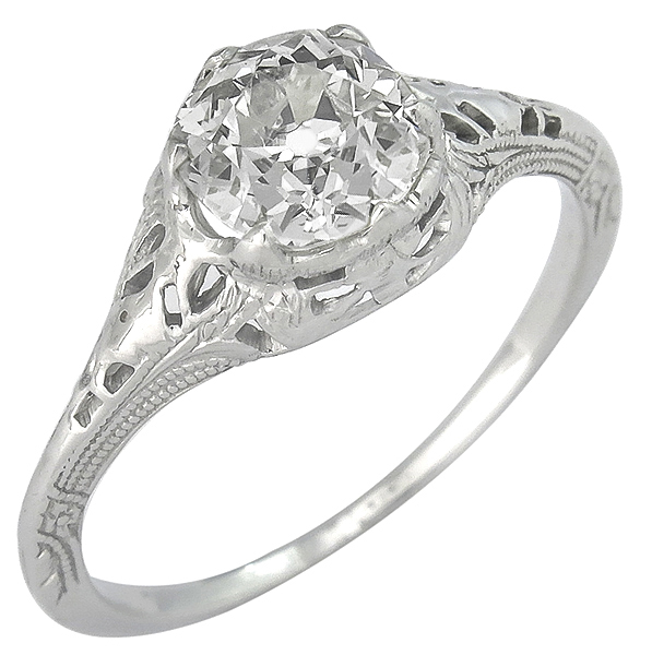 antique 1.04ct diamond engagement ring photo 1