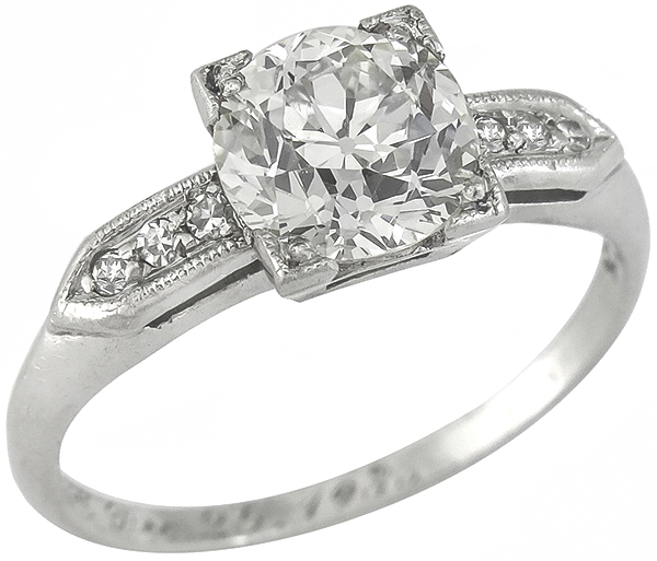 Antique 1.05ct Diamond Engagement Ring photo 3