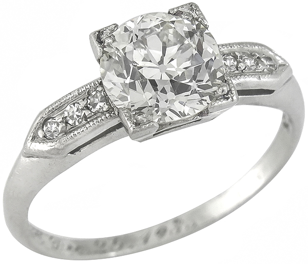 Antique 1.05ct Diamond Engagement Ring photo 1