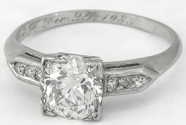 Antique 1.05ct Diamond Engagement Ring photo 1