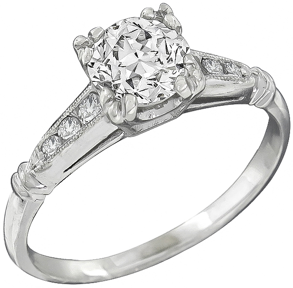 Antique 1.06ct Diamond Engagement Ring Photo 1