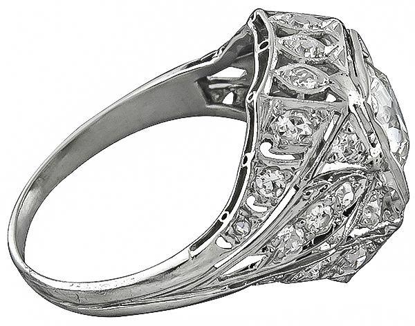 Antique 1.25ct Diamond Engagement Ring Photo 1
