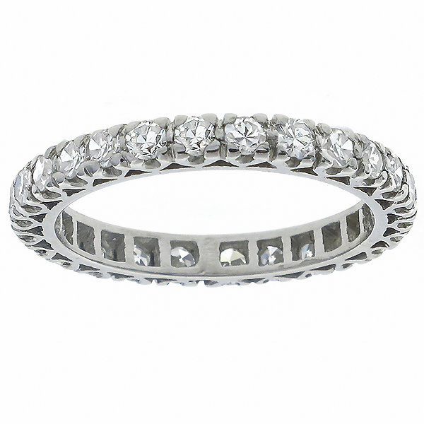 antique diamond eternity platinum wedding band 1