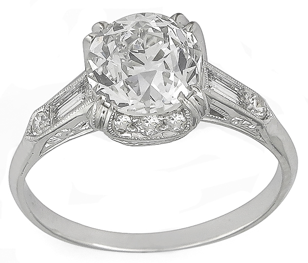 antique 1.76ct diamond engagement ring photo 3