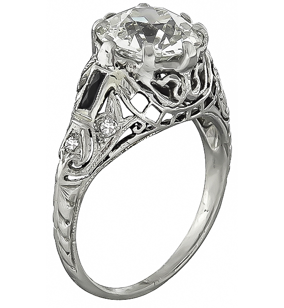 Antique 1.92ct Diamond Engagement Ring
