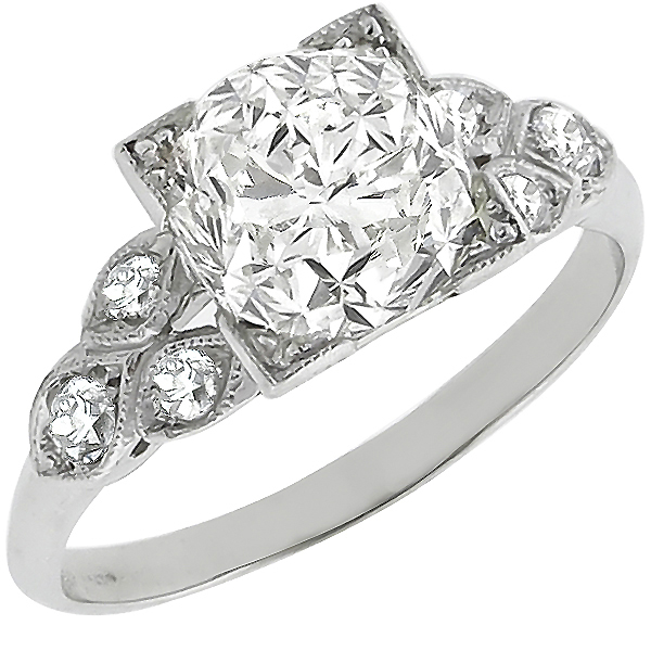 diamond platinum engagement ring 1