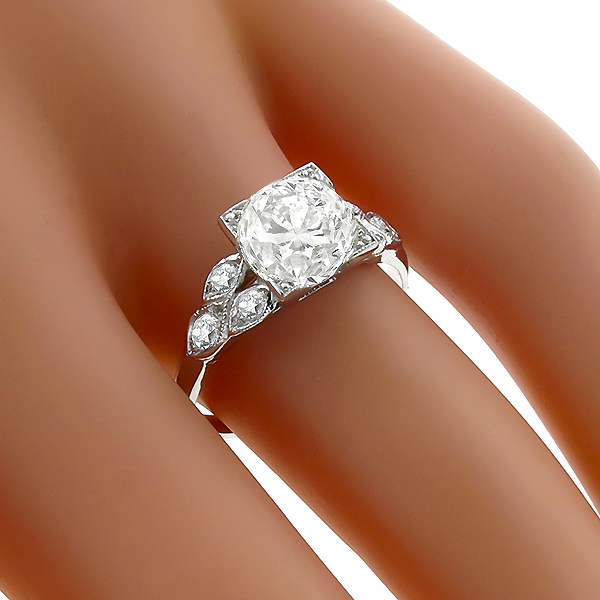 diamond platinum engagement ring 1