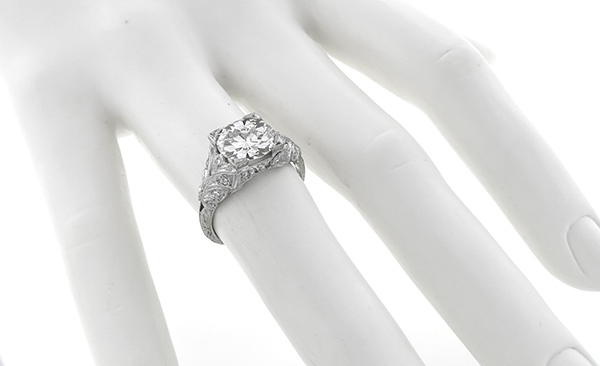 antique 2.27ct diamond engagement ring photo 1