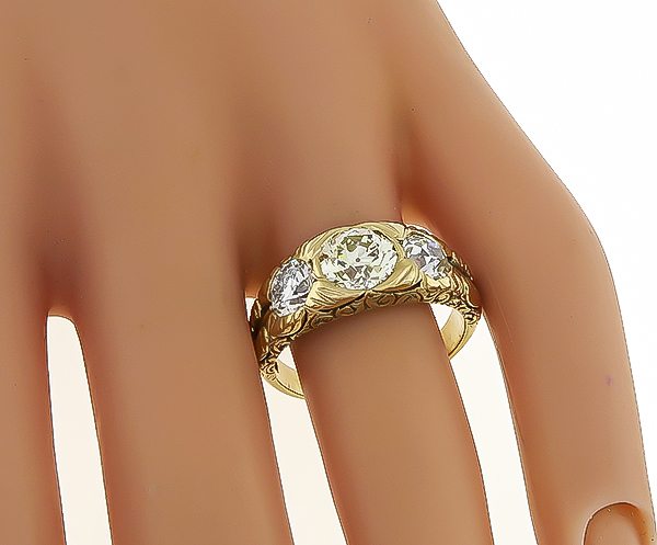 Antique 2.66cttw Diamond Anniversary Ring
