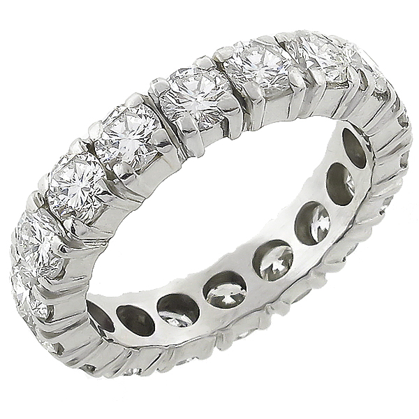 diamond eternity platinum wedding band  1