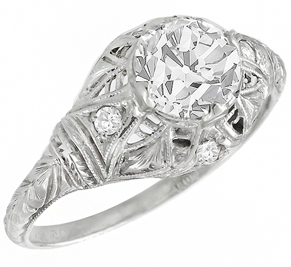 platinum diamond engagement ring 1