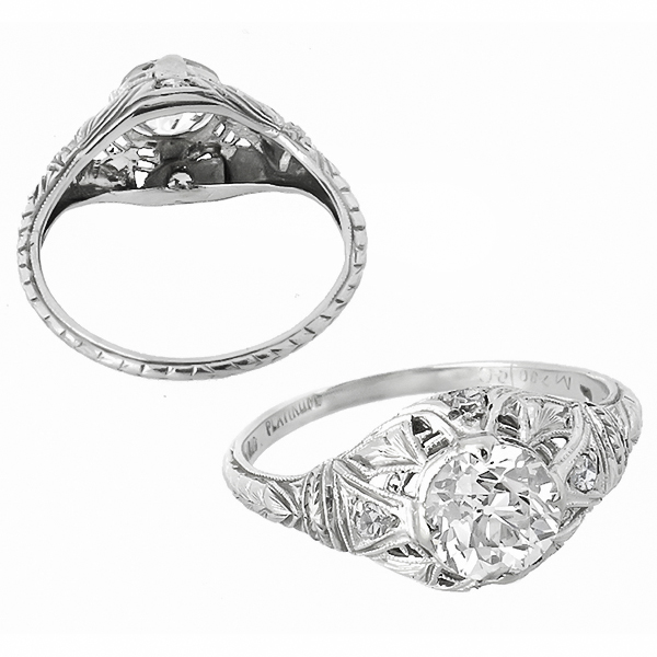 platinum diamond engagement ring 1