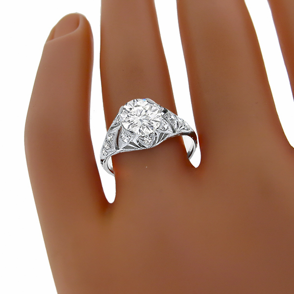 platinum diamond engagement ring 1