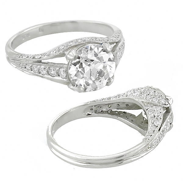 platinum diamond engagement ring 1