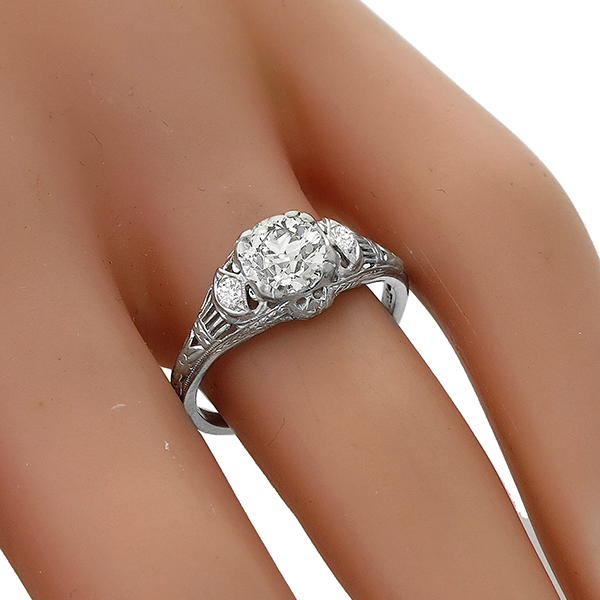 Diamond 18k White Gold  Engagement Ring