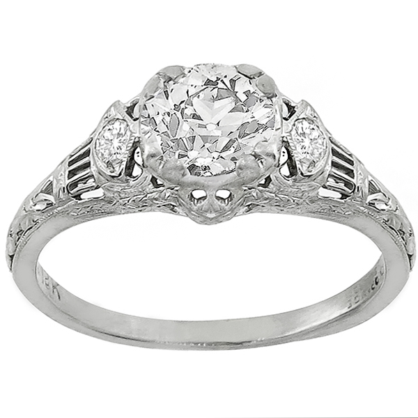 Diamond 18k White Gold  Engagement Ring