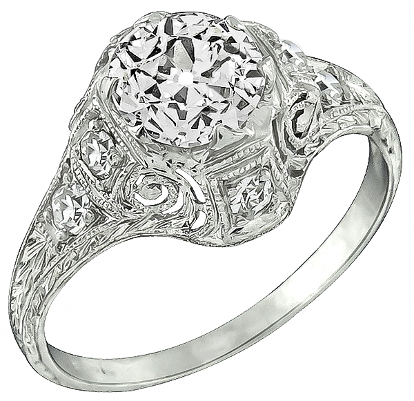  diamond platinum engagement ring 1