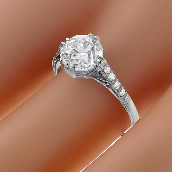 diamond platinum engagement ring  1