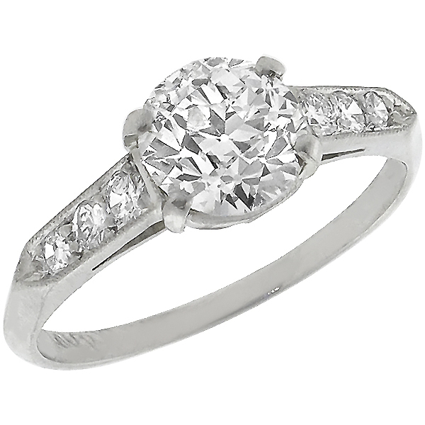  diamond platinum engagement ring photo 1